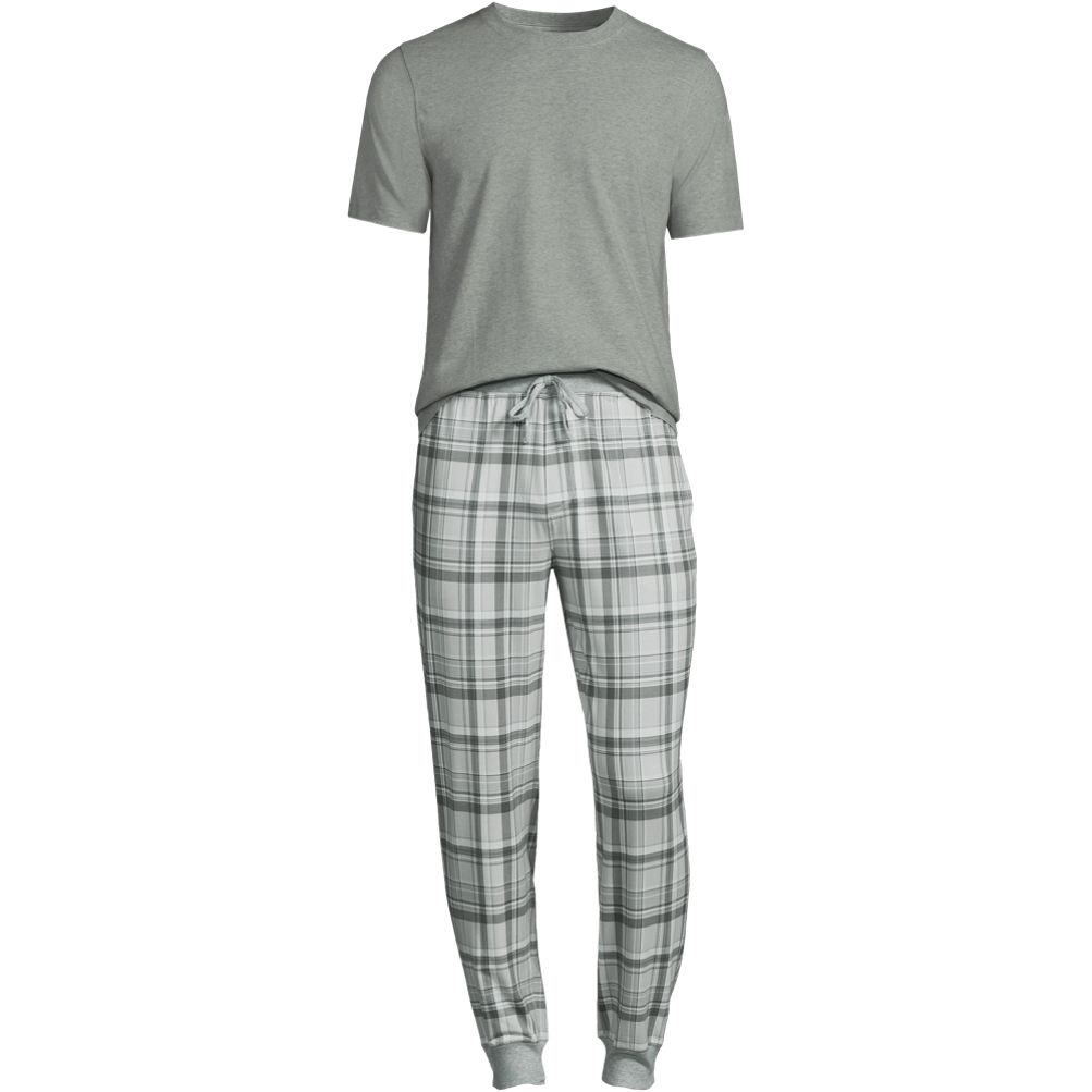Lands' End Men's Knit Jersey Pajama Sleep Set - Macy's