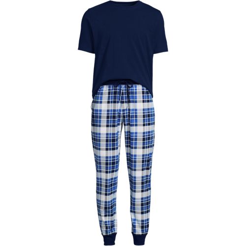 Women's Plus Size Pajama Set Knit Long Sleeve T-Shirt and