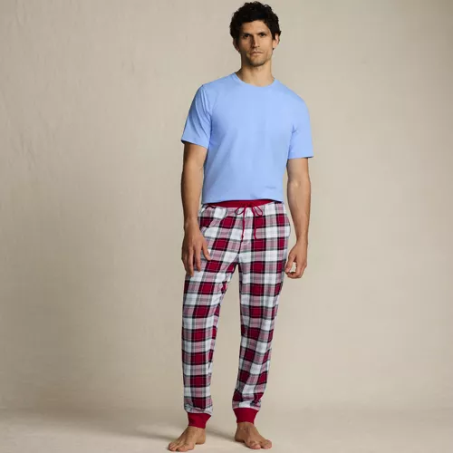 Men's Knit Jersey Pajama Sleep Set, Front