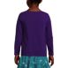 Girls Plus Long Sleeve Curved Hem Graphic Tee, Back