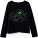 Girls Plus Long Sleeve Curved Hem Graphic Tee, alternative image