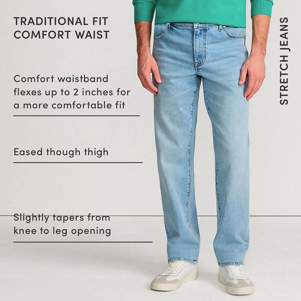 Men's Stretch Comfort Waist Traditional Fit Jean Lands' End