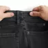 Men's Comfort Waist Traditional Fit Stretch Jeans Washed Black, alternative image