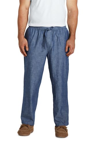 mens blue jean pajama pants