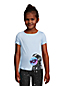 Kurzarm-Grafik-T-Shirt mit rundem Saum für Mädchen