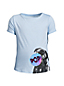 Kurzarm-Grafik-T-Shirt mit rundem Saum für Mädchen