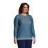 Women's Plus Size Cotton Drifter Shaker Doubled Crew Neck Sweater, alternative image