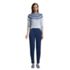 Women's Cotton Drifter Shaker Doubled Crew Neck Sweater - Striped Yoke, alternative image