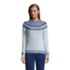 Women's Cotton Drifter Shaker Doubled Crew Neck Sweater - Striped Yoke, Front