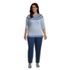 Women's Plus Size Cotton Drifter Shaker Doubled Crew Neck Sweater - Striped Yoke, alternative image