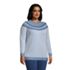 Women's Plus Size Cotton Drifter Shaker Doubled Crew Neck Sweater - Striped Yoke, alternative image