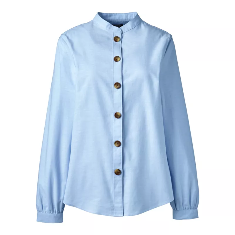Women's Petite Statement Placket Blouse, Front