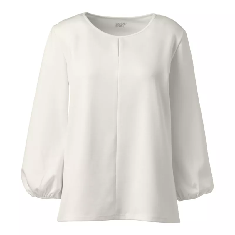 Women's Petite Structured Keyhole Top, Front