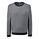 Men's Big Patterned Crew Neck Pullover Sweater, Front