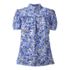 Women's Short Sleeve Shirred Bodice Blouse, Front