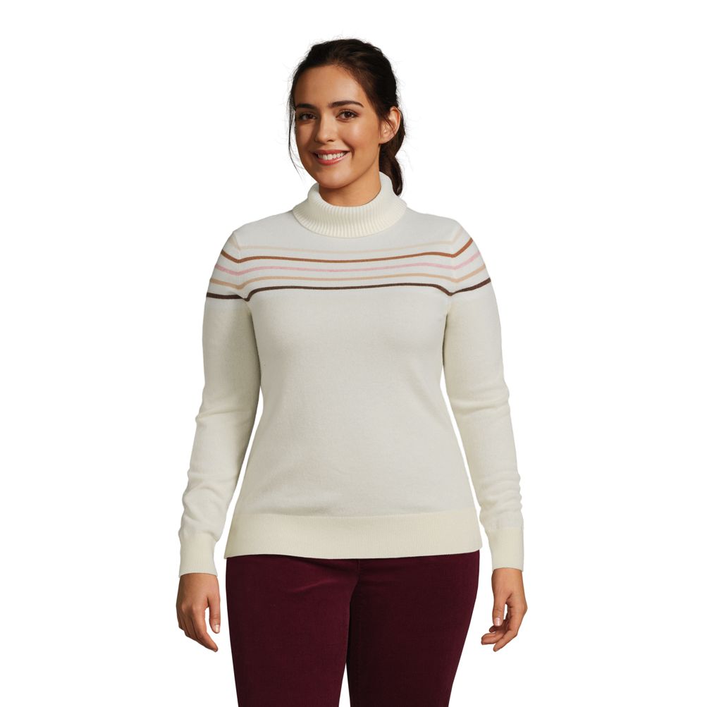 Lands' End Women's Serious Sweats Long Sleeve Collared Pullover