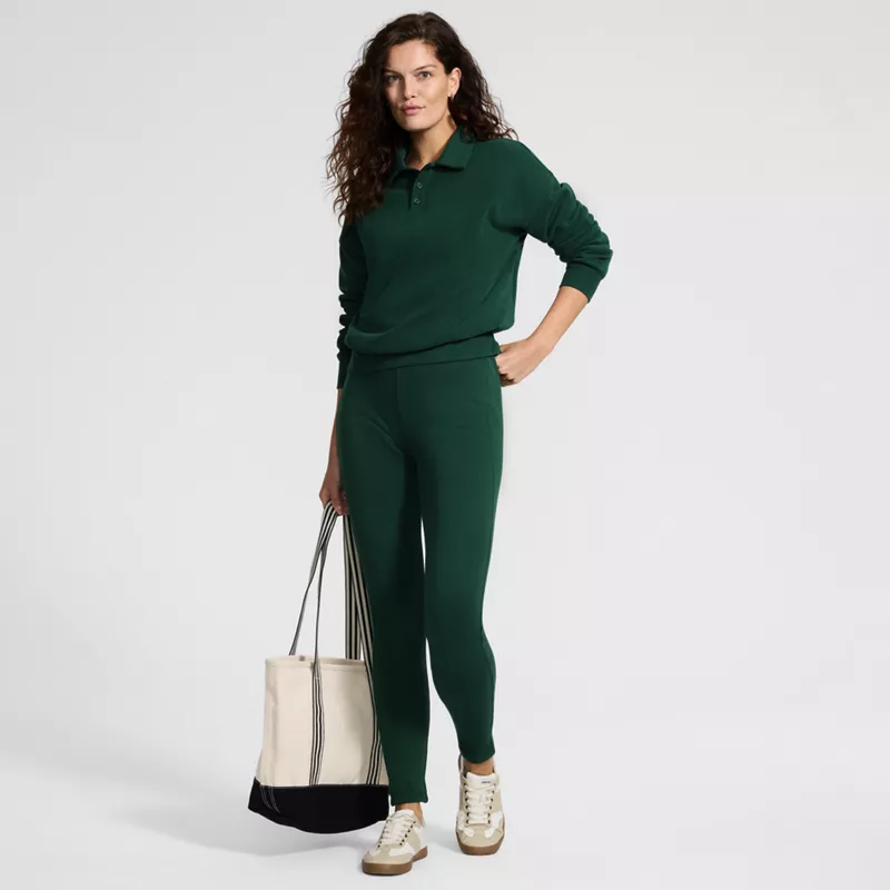 Women's Tall High Rise Serious Sweats Fleece Lined Pocket Leggings, alternative image