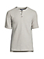 T-Shirt Henley Gaufré Lounge et Nuit en Coton Stretch, Homme Stature Standard
