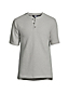 T-Shirt Henley Gaufré Lounge et Nuit en Coton Stretch, Homme Stature Standard