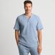 Men's Waffle Short Sleeve Pajama Henley, Front