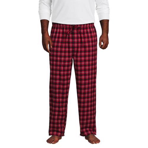 Family PJs Mens Waffle Knit Pajama Pants Red Stripe Size S New