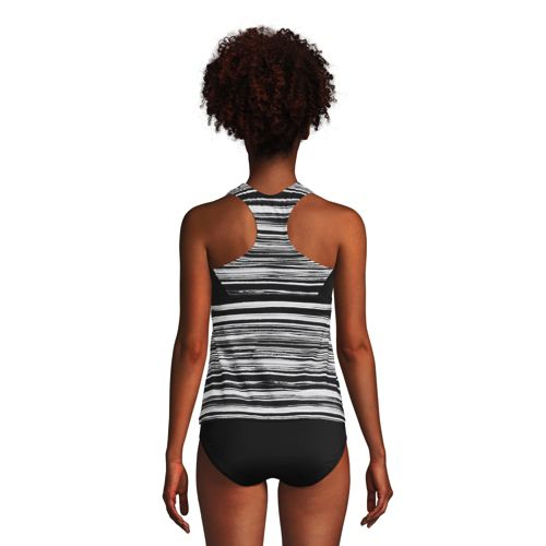 Women's Chlorine Resistant Zip Front Tankini Swimsuit Top - image 5