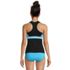 Women's Chlorine Resistant Zip Front Tankini Swimsuit Top , Back