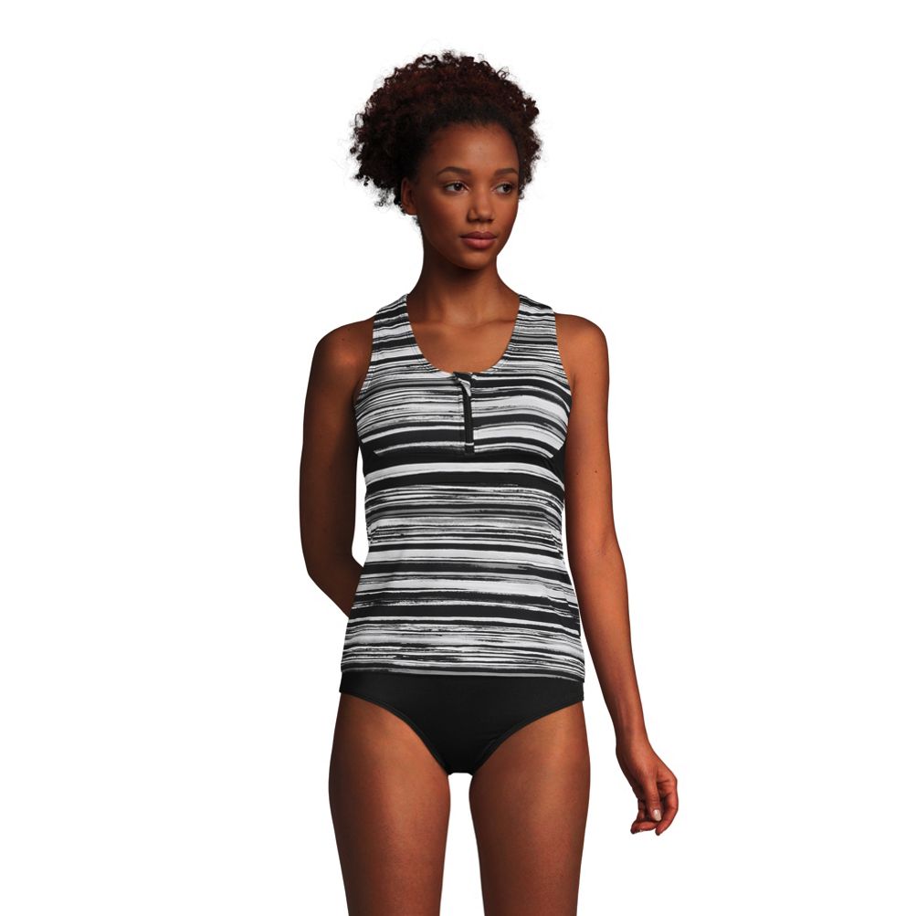 Zip on sale front tankini