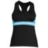 Women's Chlorine Resistant Zip Front Tankini Swimsuit Top , Front