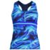 Women's Chlorine Resistant Zip Front Tankini Swimsuit Top , Front