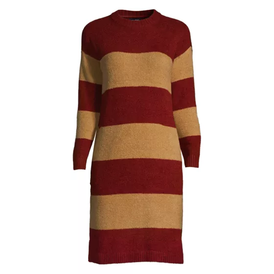 Women's Lounge Crew Neck Slounge Dress - Stripe - primary