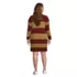 Women's Plus Size Lounge Crew Neck Slounge Dress - Stripe, Back