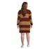 Women's Plus Size Lounge Crew Neck Slounge Dress - Stripe, Back