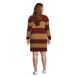 Women's Plus Size Lounge Crew Neck Slounge Dress - Stripe, Back