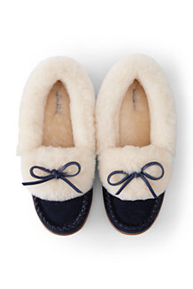 Women's Draper James x Lands' End Shearling Moccasin Slippers
