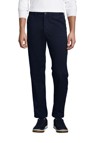 Men's Flannel-lined Stretch Chinos, Straight Fit
