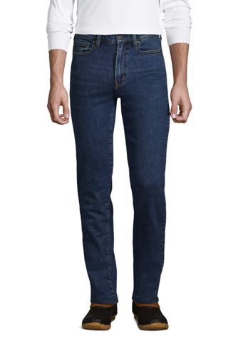 Men's Flannel-lined Stretch Jeans, Traditional Fit