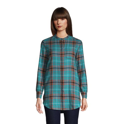 flannel tunic tops