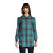 Women's Flannel A-Line Long Sleeve Tunic Top, Front