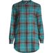 Women's Flannel A-Line Long Sleeve Tunic Top, Front