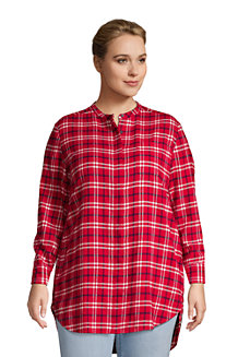 Women's Flannel A-Line Tunic Shirt