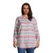 Women's Plus Size Flannel A-Line Long Sleeve Tunic Top, Front