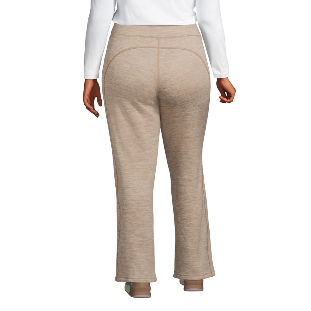 Womens Plus Size Fall-Winter Fleece Lined Ribbed Textured Leggings