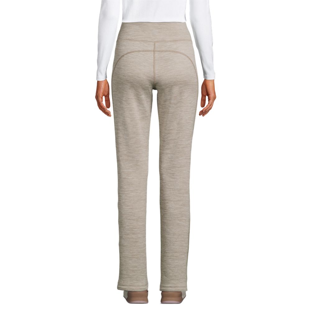 Women's Fleece Lined Pants With Pockets Straight Leg Trousers