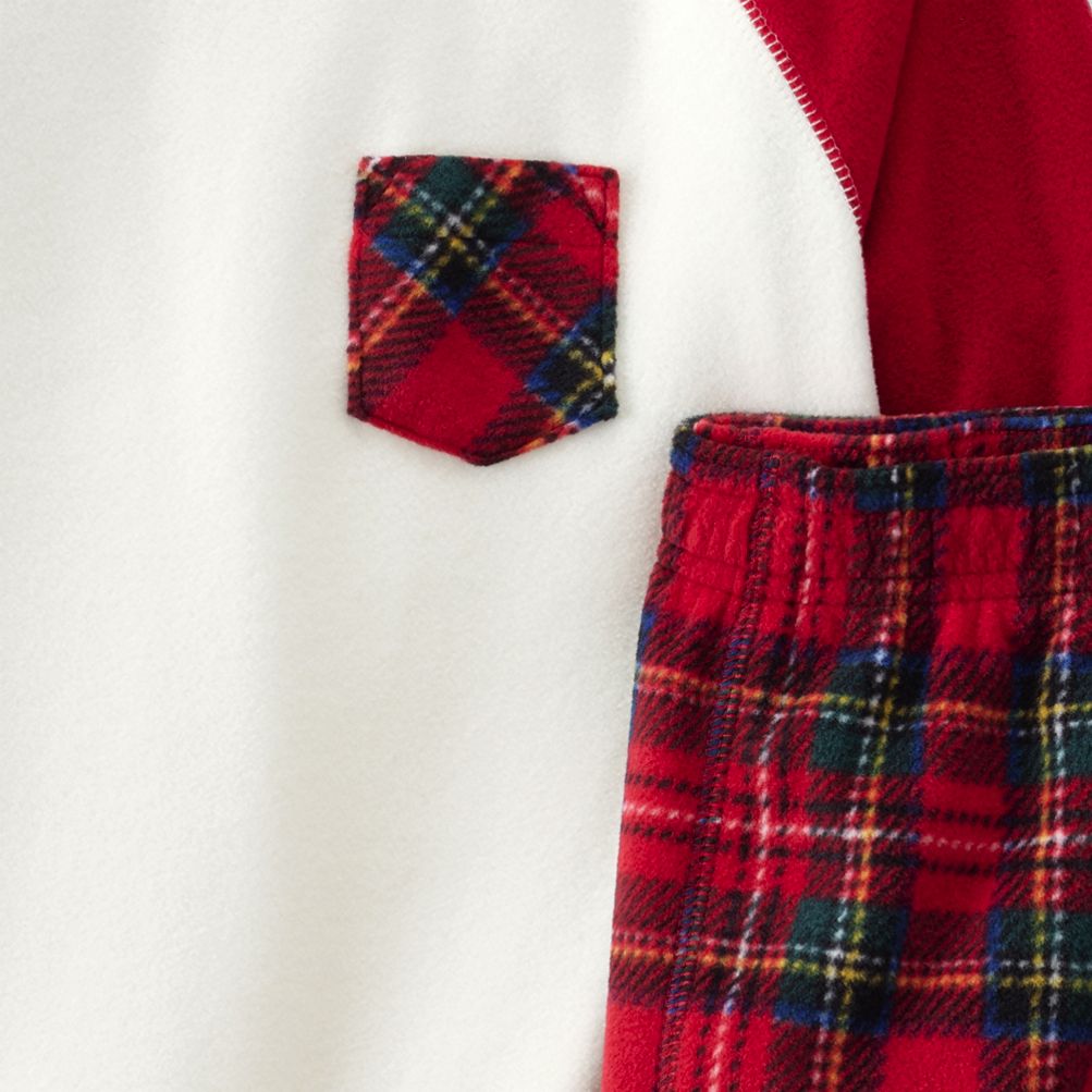 Lands' End Kids Flannel Pajama Pants - 10 - Rich Red Multi Tartan