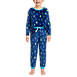 Kids Long Sleeve Plush Fleece Pajama Set, Front