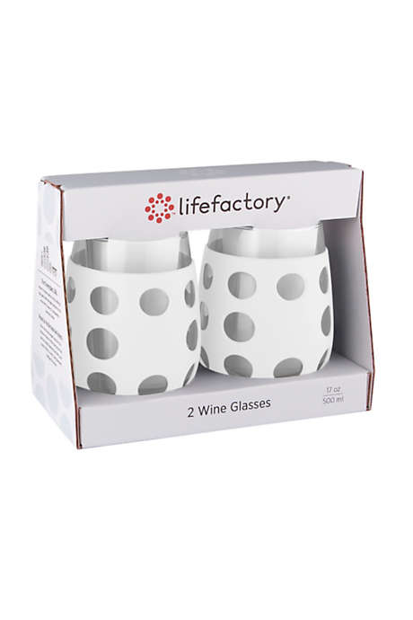 lifefactory 17oz Wine Glass with Silicone Sleeve 2 Pack