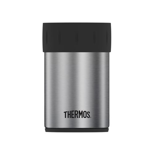 Thermos stainless steel beer hot sale koozie