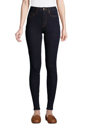 High Waist Leggings-Jeans mit Stretch Indigo für Damen