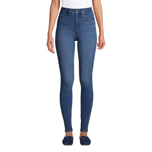 High Waist Leggings-Jeans mit Stretch in Weiß für Damen